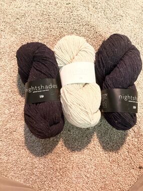 Nightshades + Daylights Yarn Skeins - Black & Cream